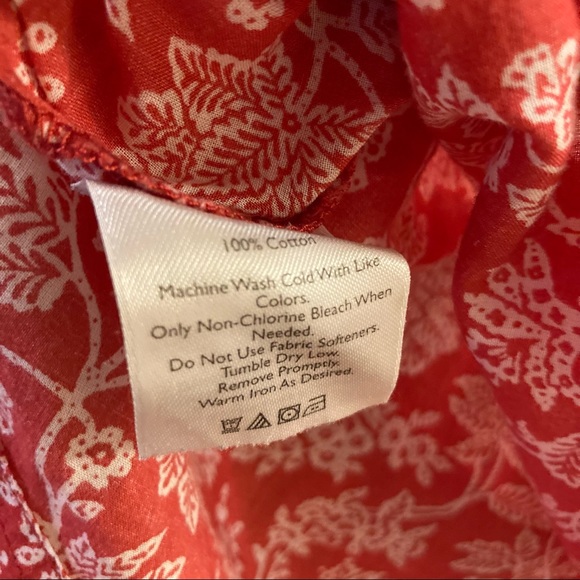 EDDIE BAUER light cotton floral shirt, size M - Picture 5 of 7